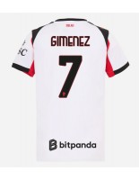 AC Milan Santiago Gimenez #7 Vieraspaita Naisten 2025-26 Lyhythihainen